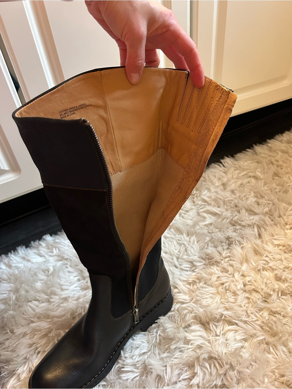 Born Women's Black Over-the-Knee Leather Riding Boots - Picture 8 of 8